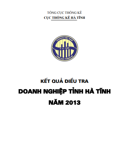 Kết quả điều tra doanh nghiệp tỉnh Hà Tĩnh năm 2013