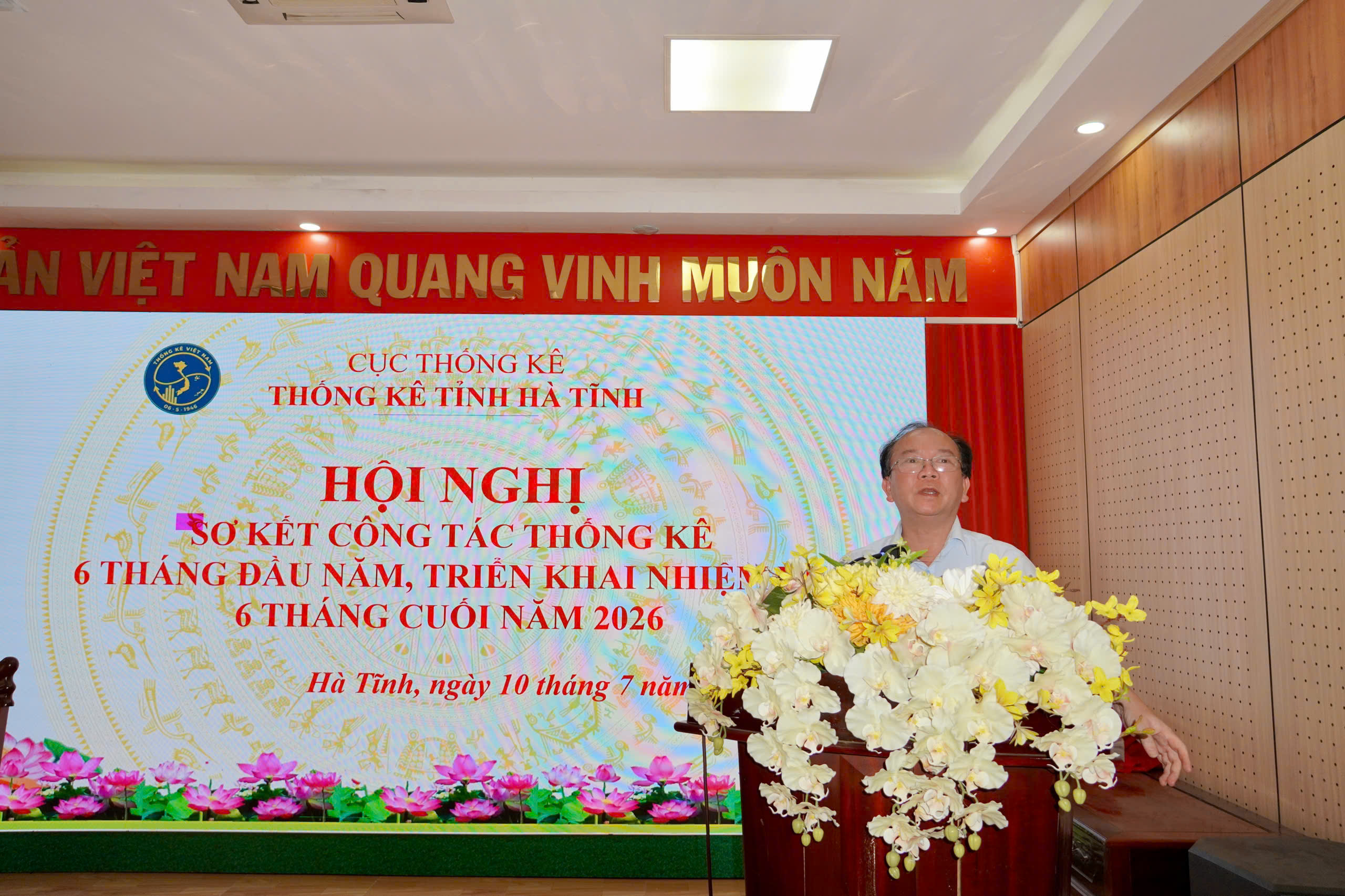 Thống kê tỉnh Hà Tĩnh tổ chức Hội nghị sơ kết công tác 6 tháng đầu năm, triển khai nhiệm vụ 6 tháng cuối năm 2026
